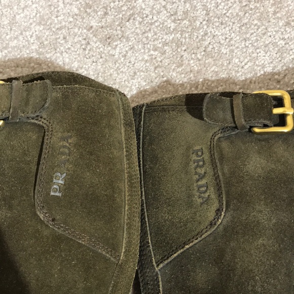 Prada Brown Suede Boots Size 40 - Picture 4 of 8